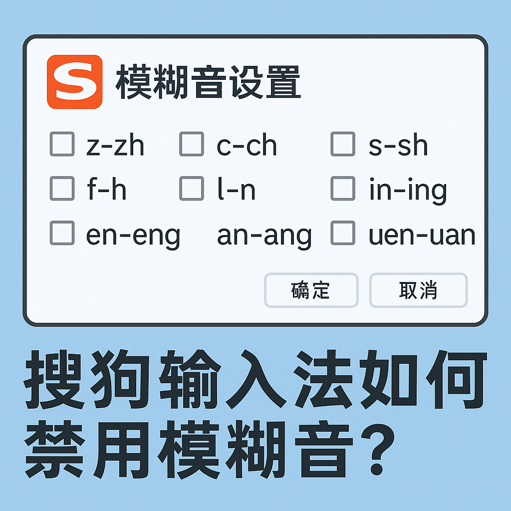搜狗输入法模糊音设置
